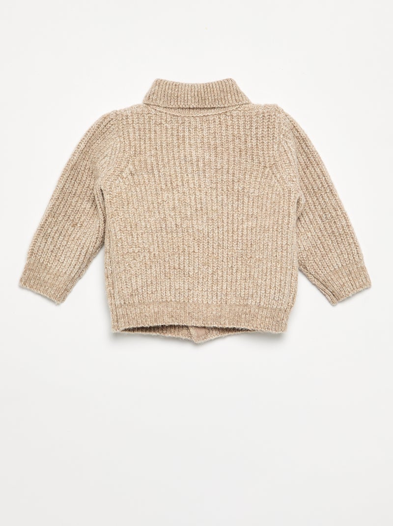 Cardiganvest 'Mickey' 'Disney' met borduursels Biege - Kiabi