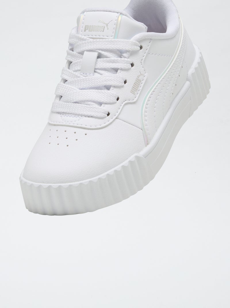 'Carina'-sneakers met holografische print Wit - Kiabi