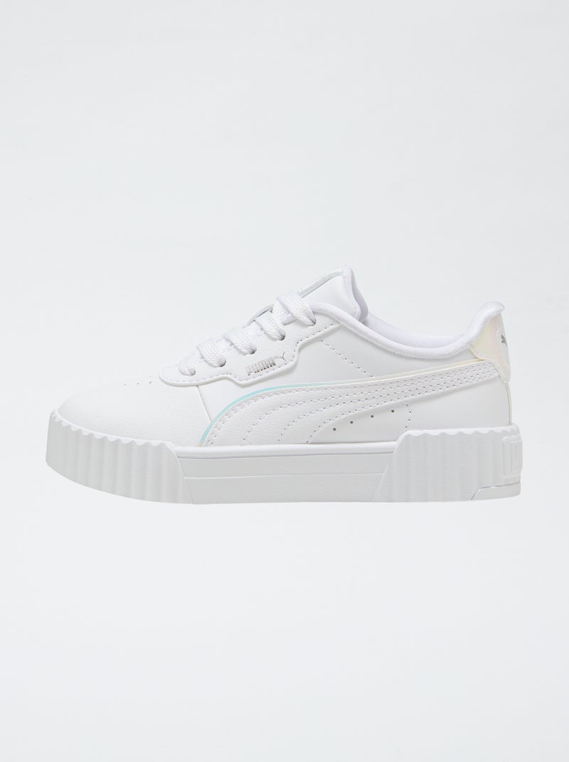 'Carina'-sneakers met holografische print Wit - Kiabi