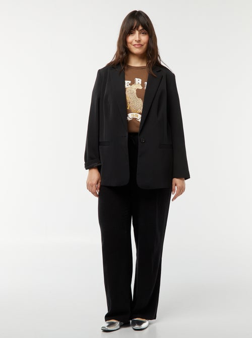 Carmakoma-T-shirt met een print met een luipaard - Kiabi