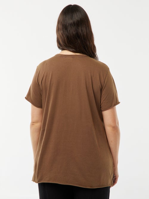 Carmakoma-T-shirt met een print met een luipaard - Kiabi