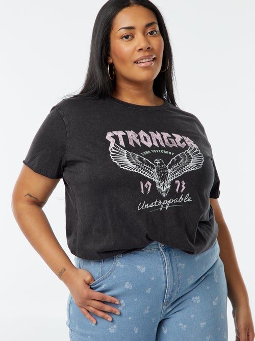 Carmakoma-T-shirt met luipaardmotief en print - Kiabi
