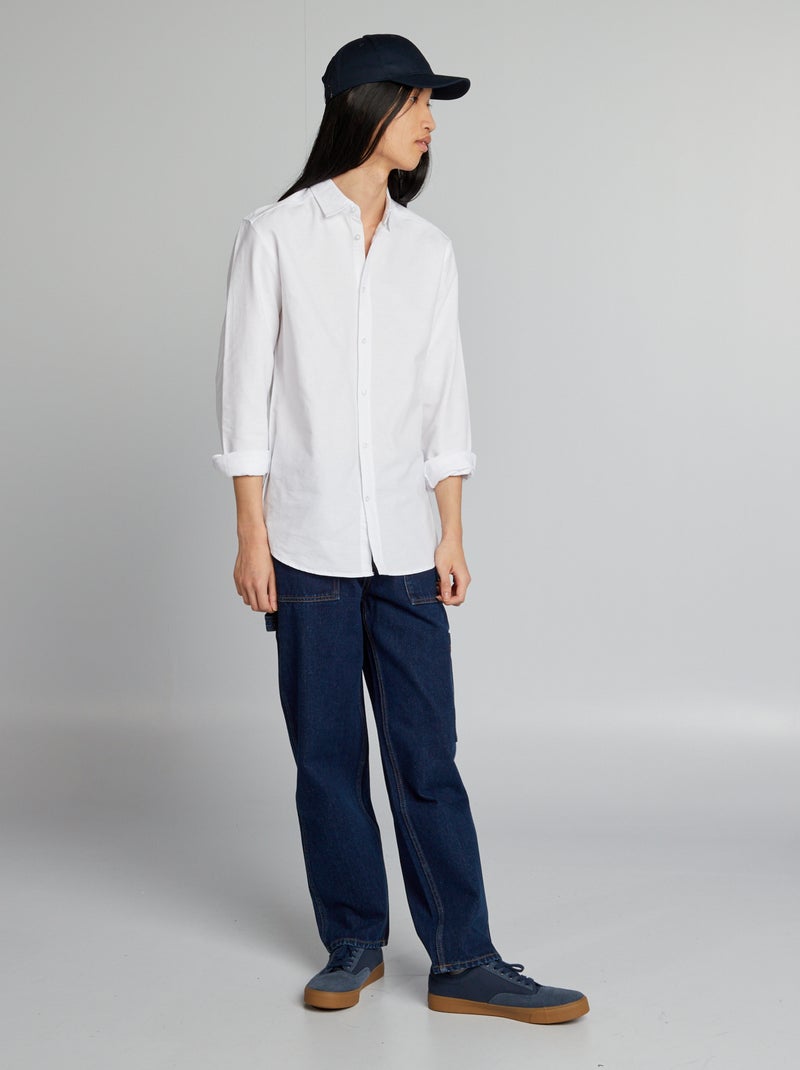 Carpenter-jeans met brede pijpen BLAUW - Kiabi