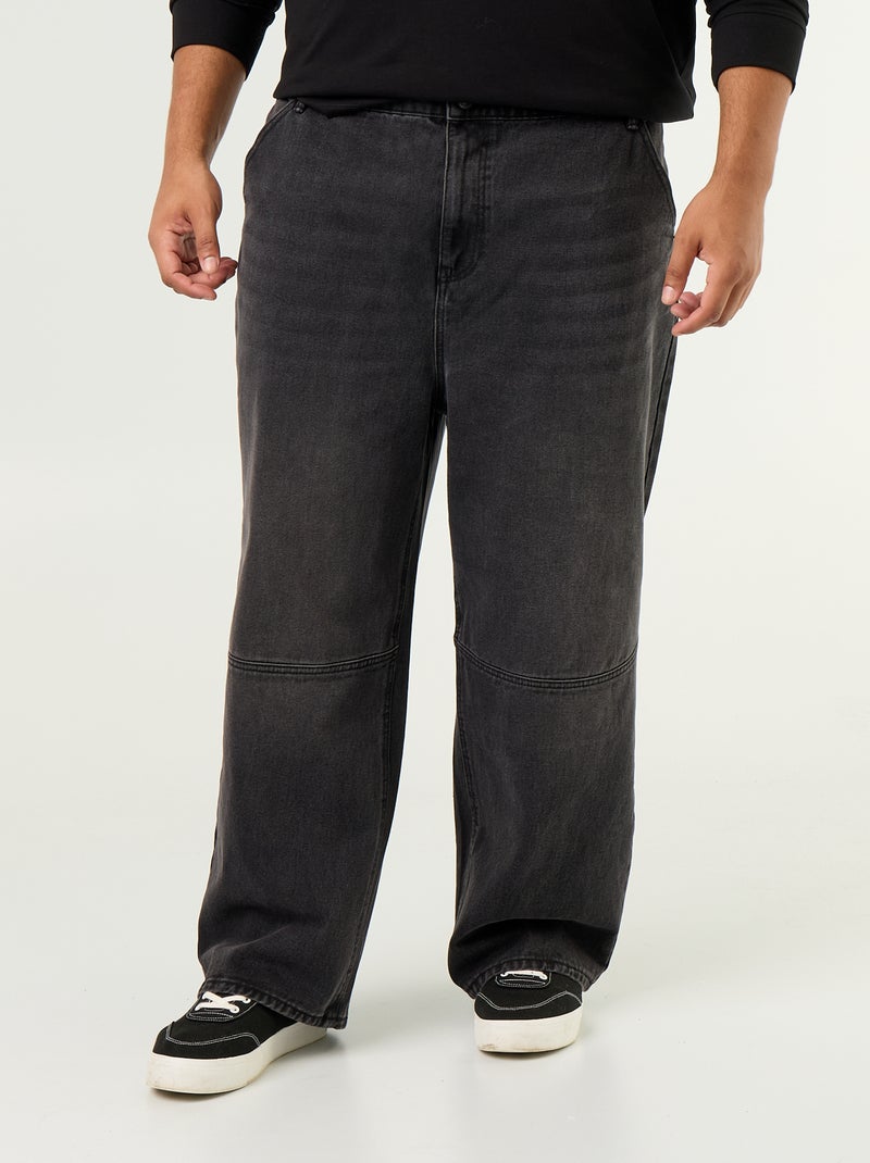 Carpenter jeans met wijde pijpen Zwart - Kiabi