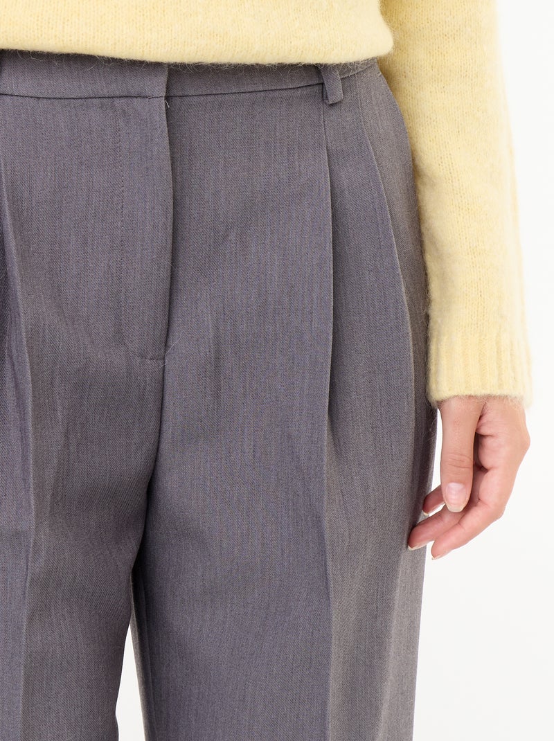 Carrot fit-broek met hoge taille Grijs - Kiabi