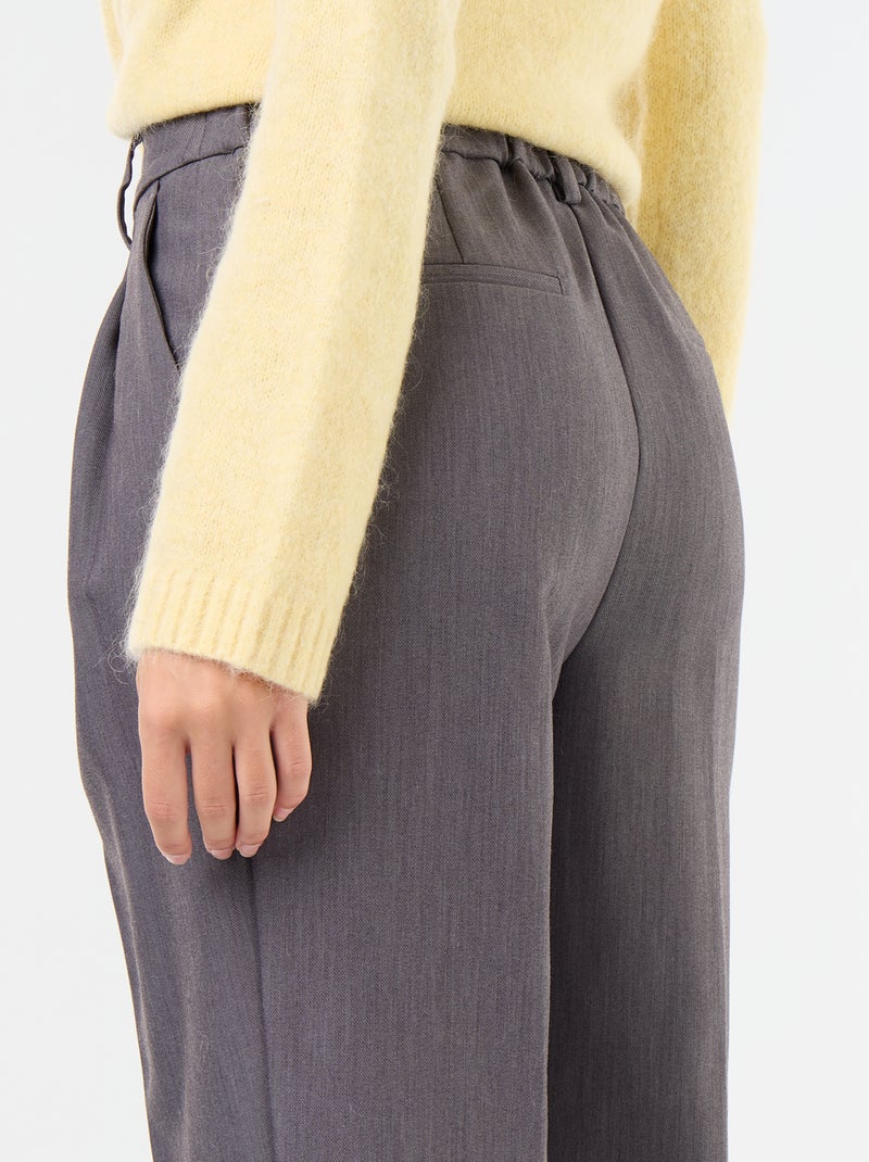 Carrot fit-broek met hoge taille Grijs - Kiabi