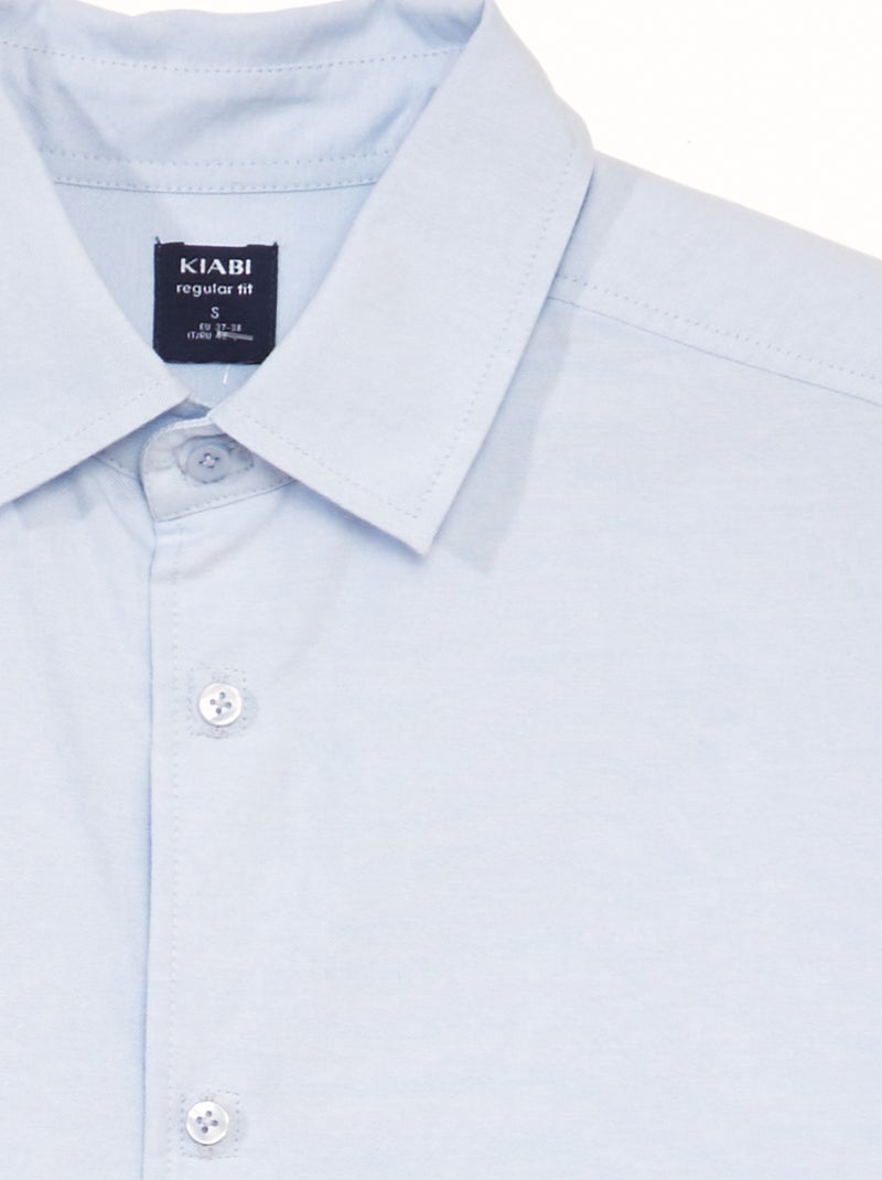 Chambray overhemd - collectie makkelijk aan te trekken BLAUW - Kiabi