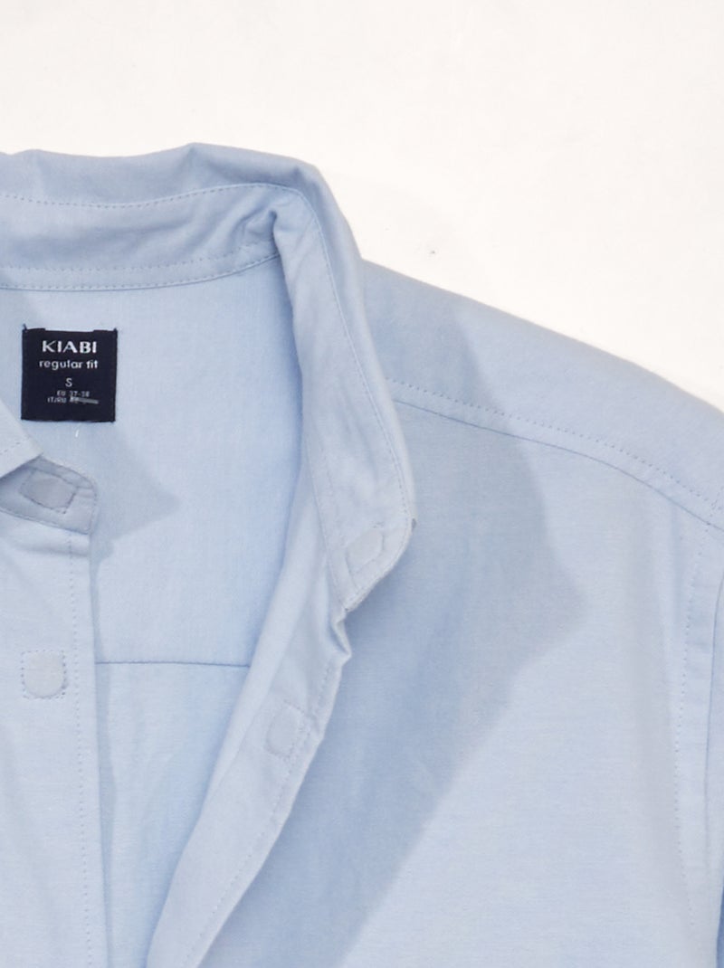 Chambray overhemd - collectie makkelijk aan te trekken BLAUW - Kiabi