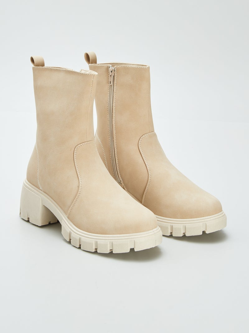 Chelsea-boots BIEGE - Kiabi