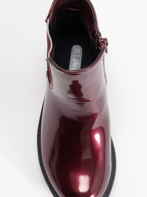Chelsea boots van imitatieleer met glinsterende inzetten - Kiabi