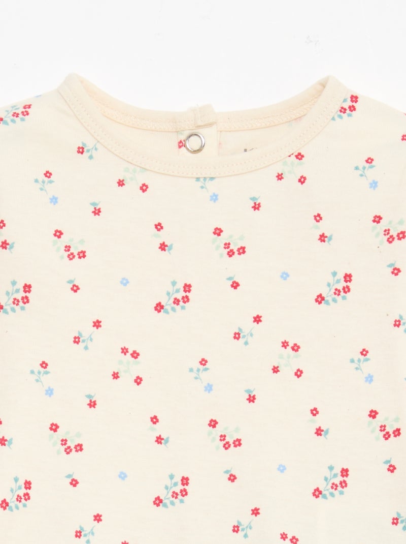 Chill pyjamaset van katoenjersey Wit - Kiabi