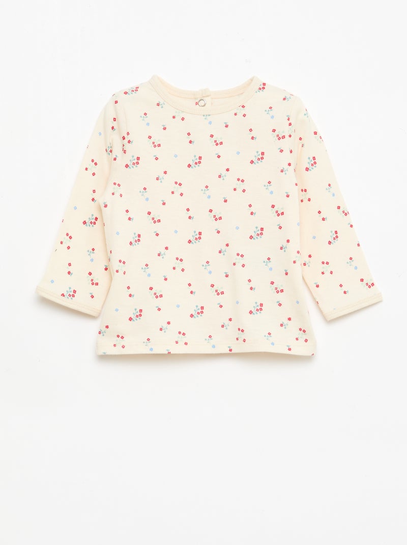 Chill pyjamaset van katoenjersey Wit - Kiabi