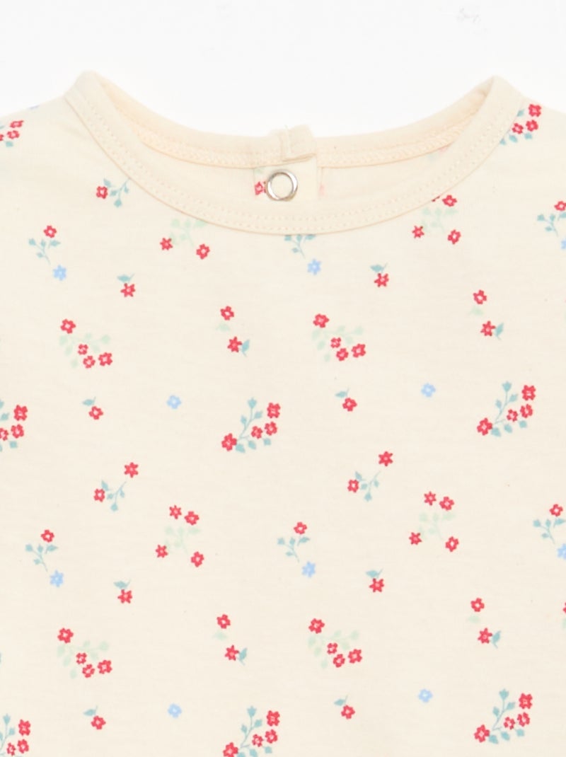 Chill pyjamaset van katoenjersey Wit - Kiabi