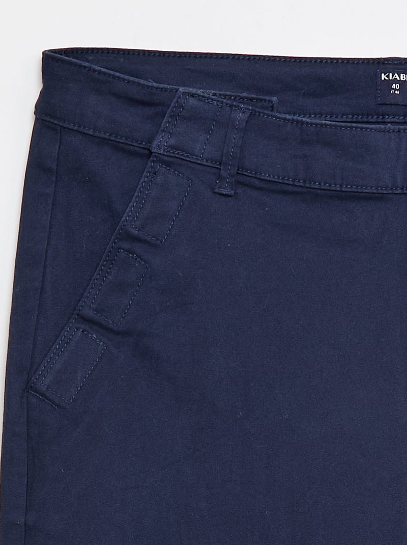 Chino bermuda - gemakkelijk aan te trekken collectie Blauw - Kiabi