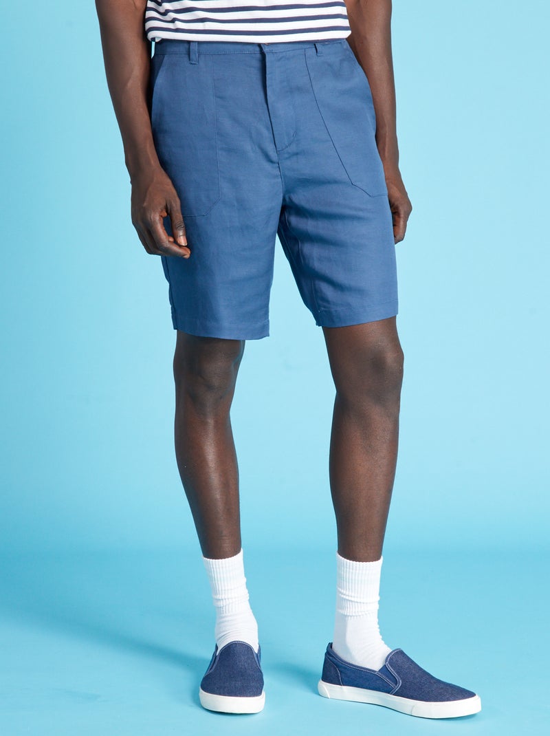 Chino bermuda donkerblauw - Kiabi