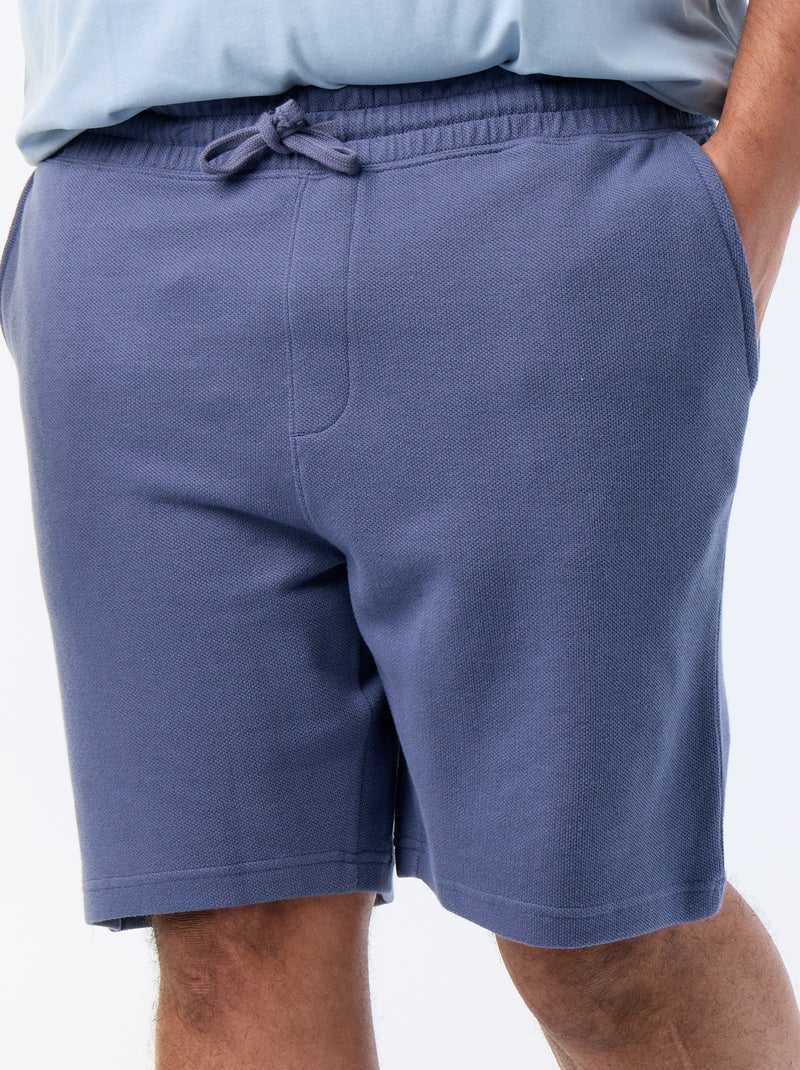 Chino bermuda met elastische taille Blauw - Kiabi