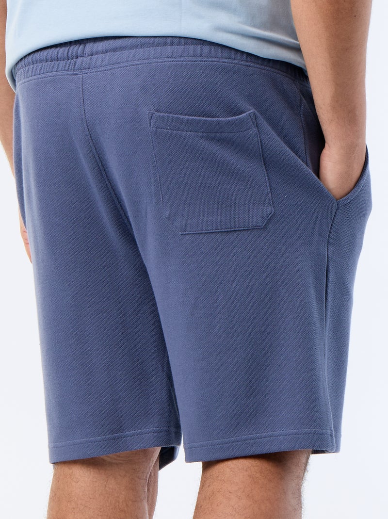 Chino bermuda met elastische taille Blauw - Kiabi