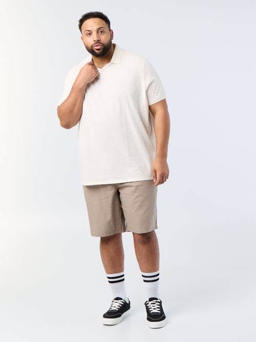 Chino bermuda met trekkoordjes - Kiabi