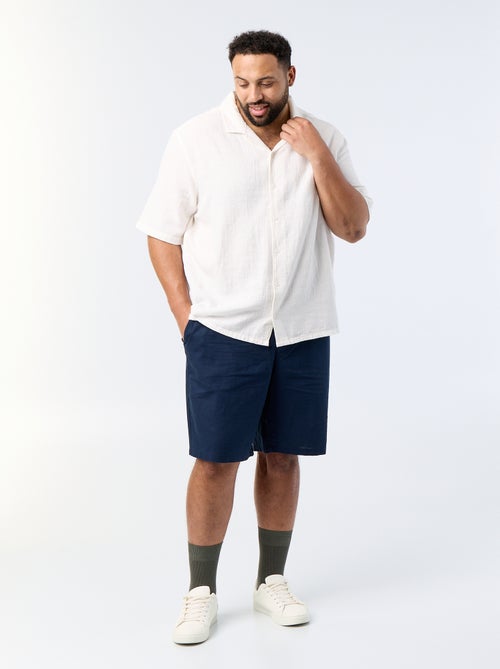 Chino bermuda met trekkoordjes - Kiabi