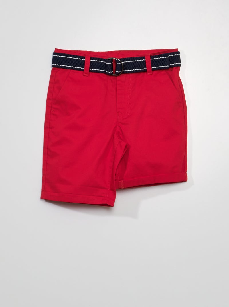 Chino bermuda rood - Kiabi