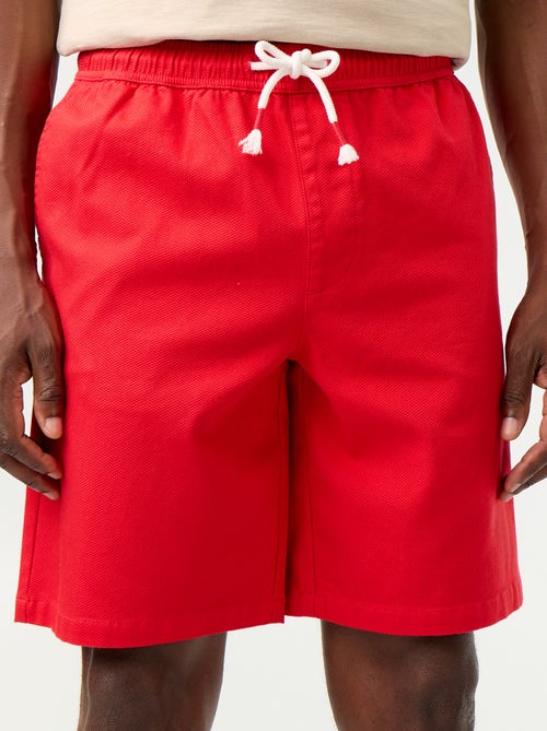Chino bermuda van dobby stof - Kiabi