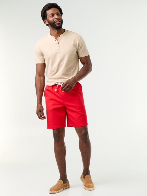 Chino bermuda van dobby stof - Kiabi