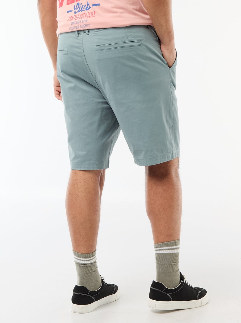 Chino bermuda van katoentwill Blauw - Kiabi