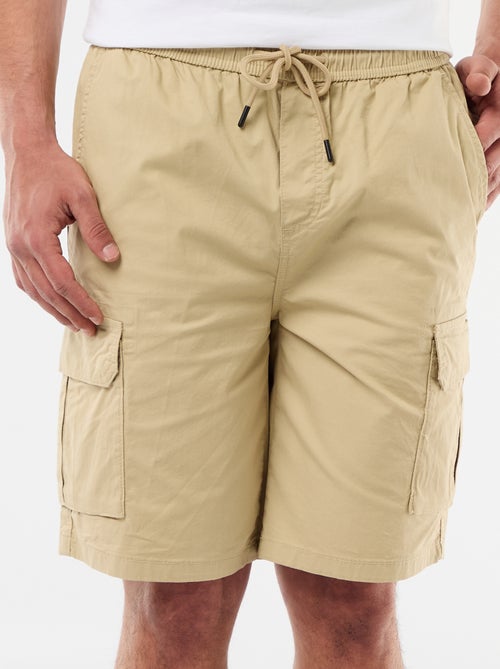 Chino bermuda van popeline met klepzakken - Kiabi