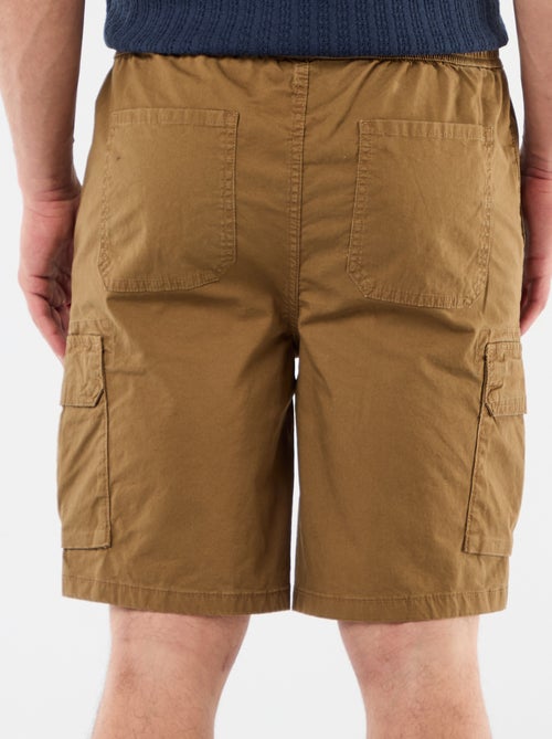 Chino bermuda van popeline met klepzakken - Kiabi