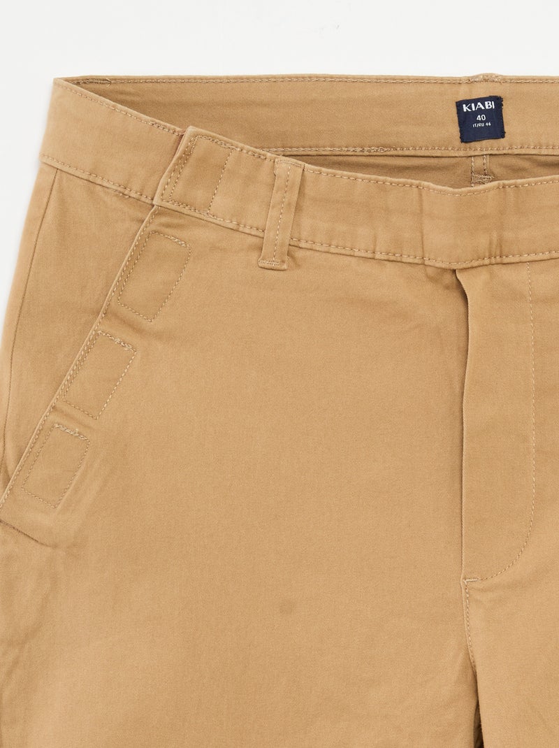 Chino broek - gemakkelijk aan te trekken collectie Biege - Kiabi
