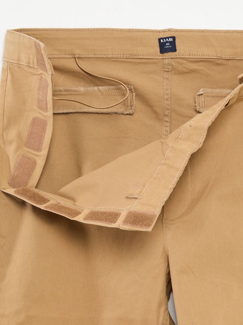 Chino broek - gemakkelijk aan te trekken collectie Biege - Kiabi