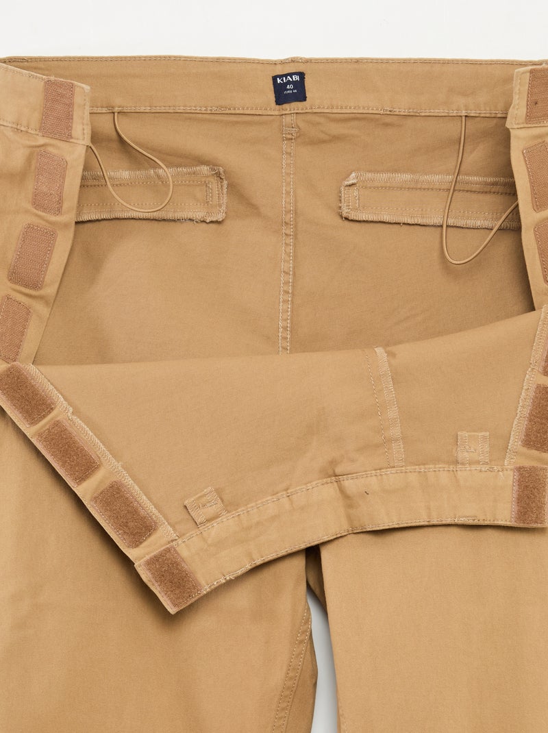 Chino broek - gemakkelijk aan te trekken collectie Biege - Kiabi