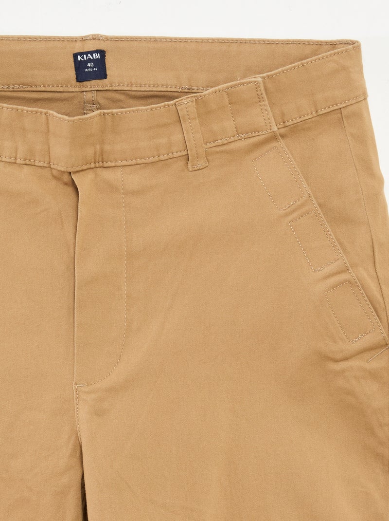 Chino broek - gemakkelijk aan te trekken collectie Biege - Kiabi