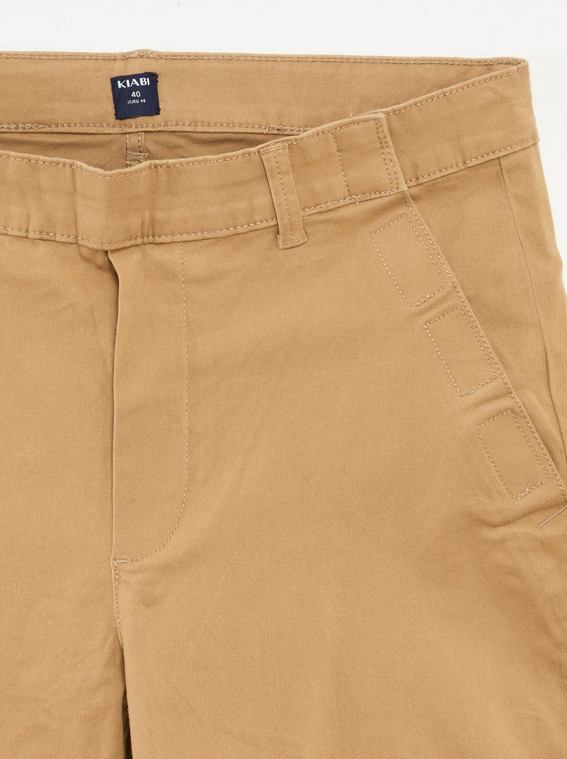 Chino broek - gemakkelijk aan te trekken collectie Biege - Kiabi