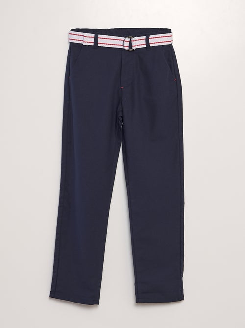 Chino broek met ceintuur - Kiabi