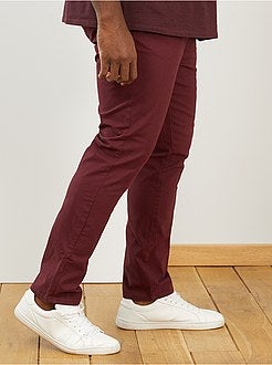 Herenmode grote maten - Chino broek met riem - Kiabi