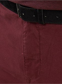 Herenmode grote maten - Chino broek met riem - Kiabi
