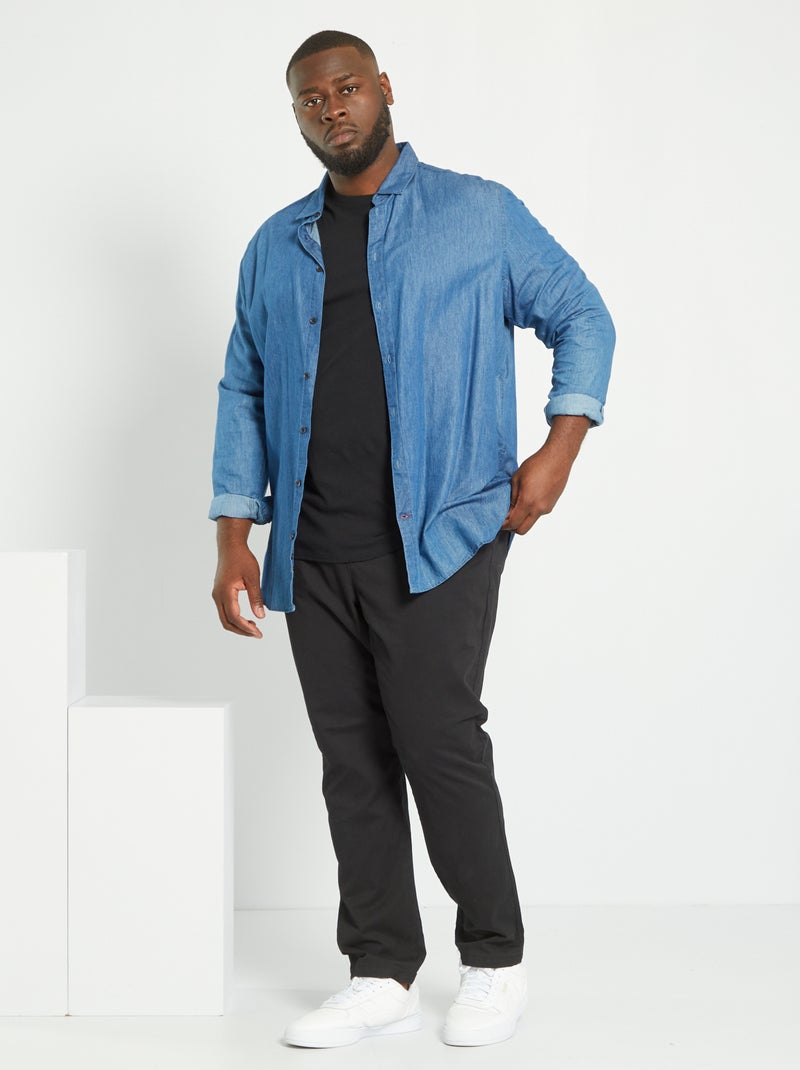 Chino in joggingmodel zwart - Kiabi