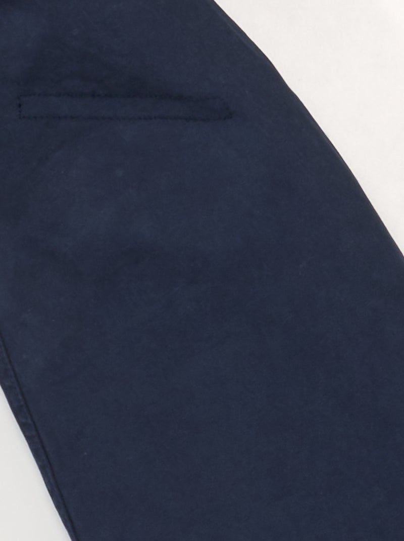 Chino met elastische taille - gemakkelijk aan te trekken collectie BLAUW - Kiabi