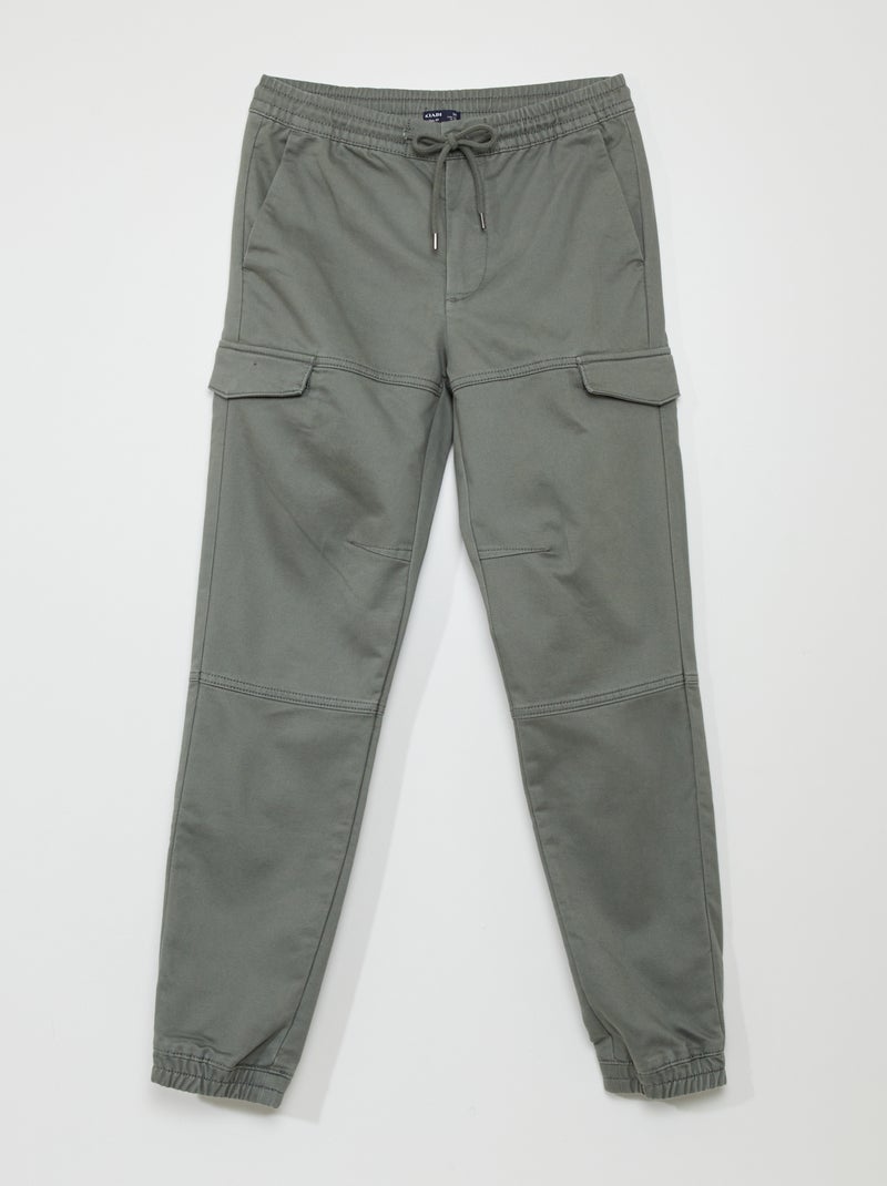 Chino met zakken opzij GROEN - Kiabi