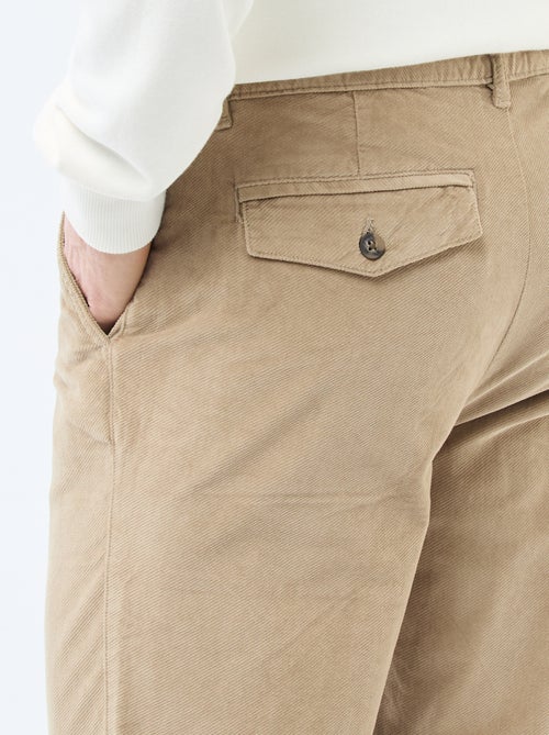 Chino van ribfluweel met standaard taille - Kiabi