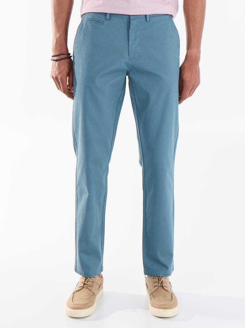 Chino van twill Blauw - Kiabi