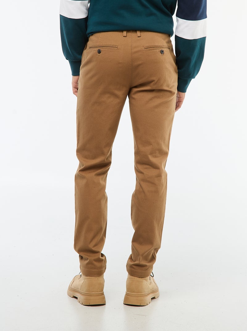 Chino van twill bruin - Kiabi