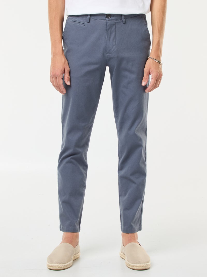 Chino van twill Grijs - Kiabi