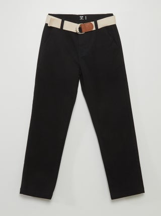 Chino van twill met ceintuur