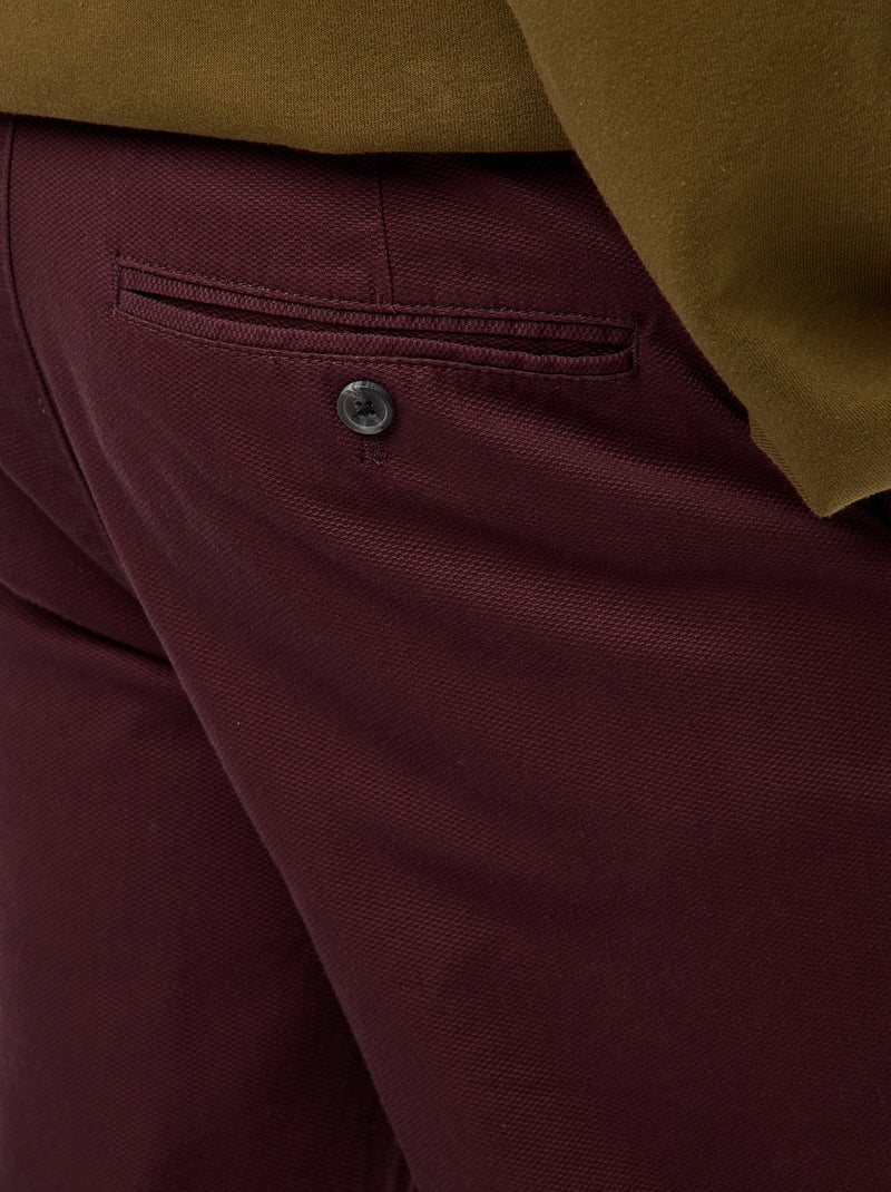Chino van twill Paars - Kiabi