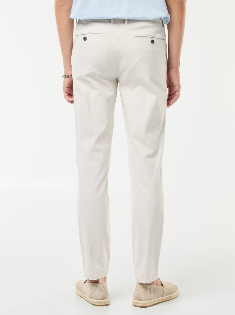 Chino van twill Wit - Kiabi