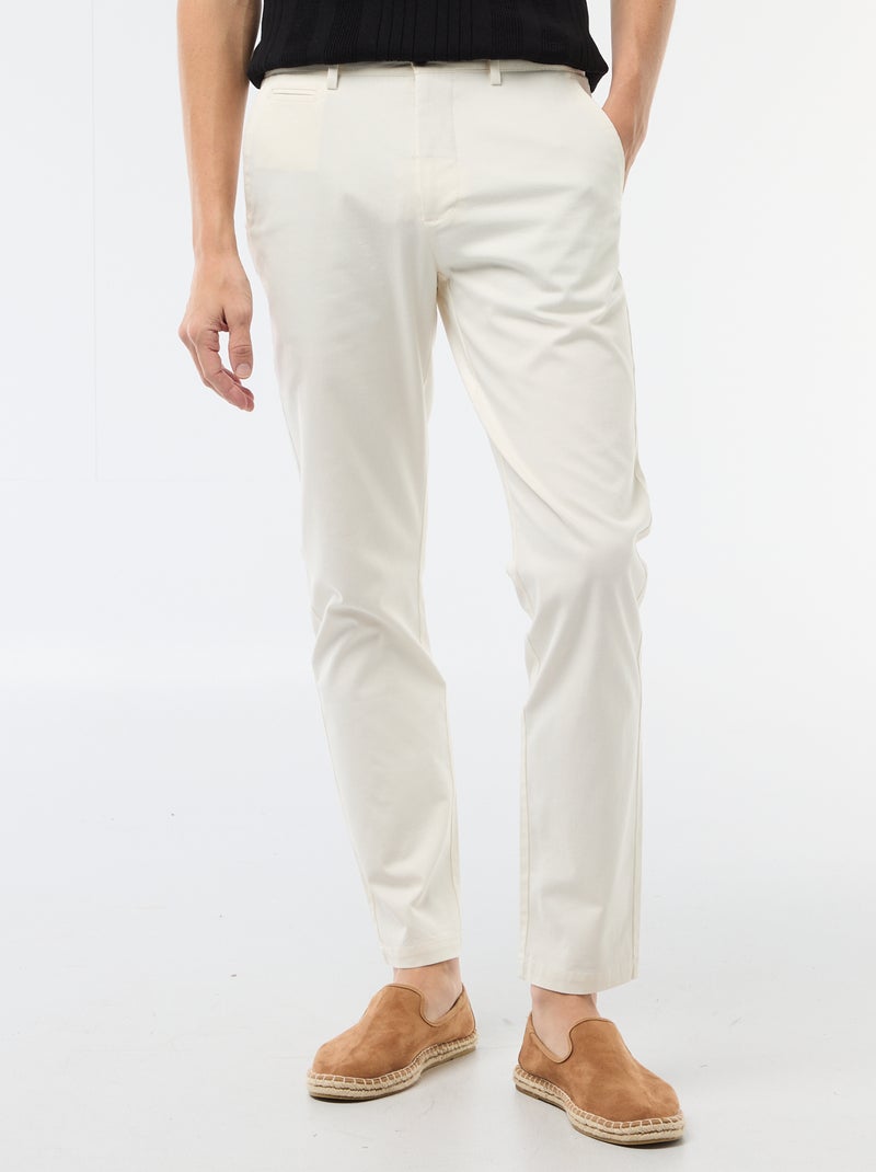Chino van twill Wit - Kiabi