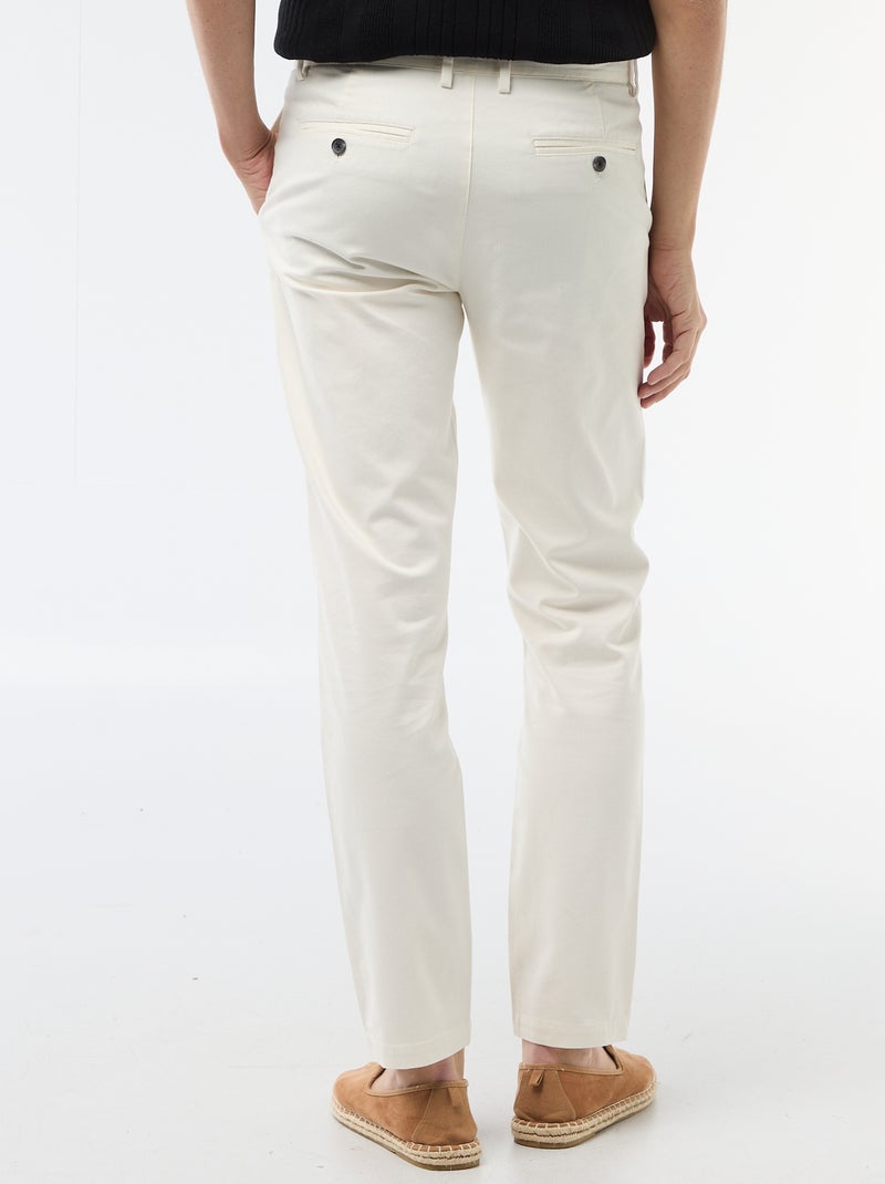 Chino van twill Wit - Kiabi
