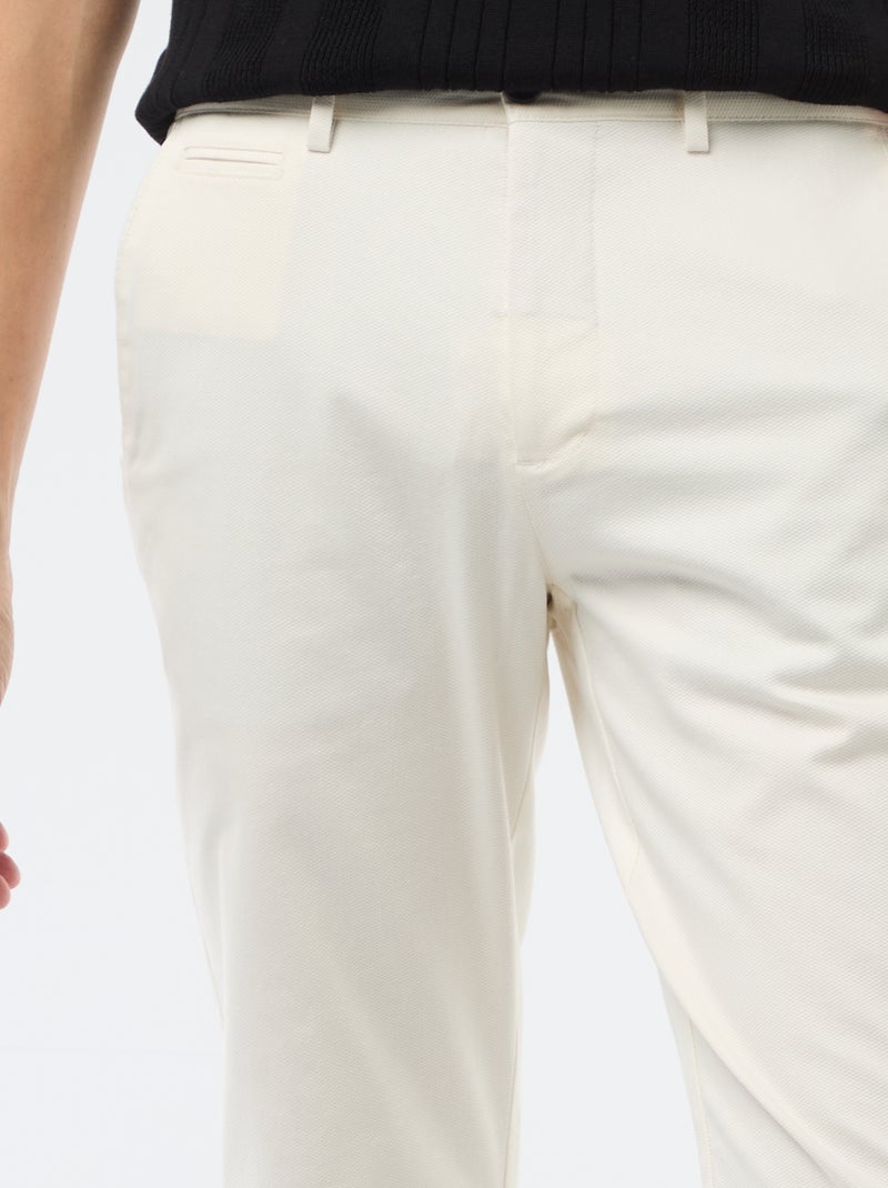 Chino van twill Wit - Kiabi